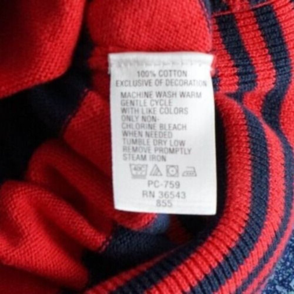 Vintage Izod Women's Striped Layered Sweater Size Large Made in‎ Japan - Picture 4 of 4